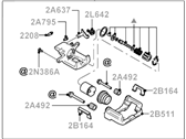 OEM 2002 Ford Mustang Brake Caliper - 1R3Z2552CA