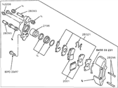 OEM 1998 Ford Escort Caliper - XS4Z-2B120-AA