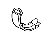 OEM 1989 Mercury Tracer Parking Brake Shoe - E7GZ2200A