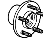 OEM Mercury Hub & Bearing - F3SZ-1109-A