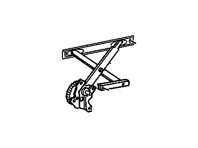 GM 16631404 Rear Side Door Window Regulator Assembly