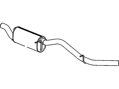 GM 15229352 Muffler Asm-Exhaust (W/ Exhaust Pipe & Tail Pipe)