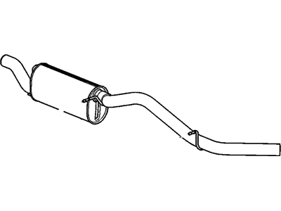 GM 15229356 Exhaust Muffler Assembly (W/ Exhaust Pipe & Tail Pipe)