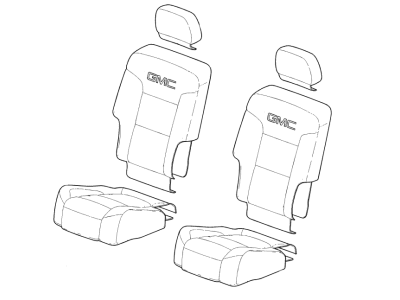 GM 84059505 Second-Row Captain's Chairs Seat Cover in Jet Black