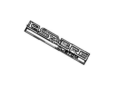 GM 20576641 Plate Asm-Name Rear Fender Outer Panel "Le Sabre Custo