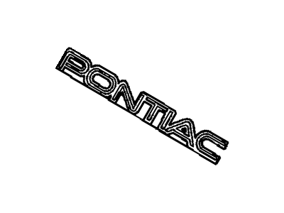 GM 20698685 Plate Asm-Name C/Lid Outer Panel "Pontiac" *White