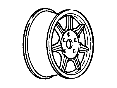 GM 9593094 Wheel Rim-16X7 *Silver Spark