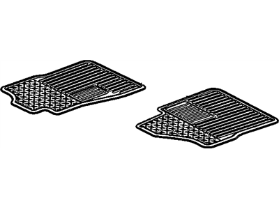 GM 19257172 Floor Mats - Vinyl Replacement, Front, Color:Ebony;