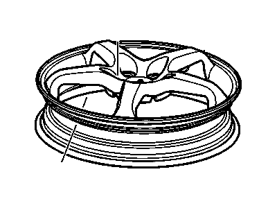 GM 20951881 Wheel Rim-19X9.0 51Mm Outside 120X5Xm14 Bellcrank *Polished