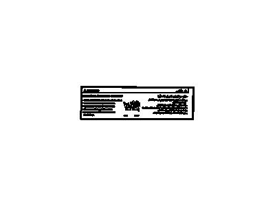 GM 25815471 Label-Inflator Restraint System Caution
