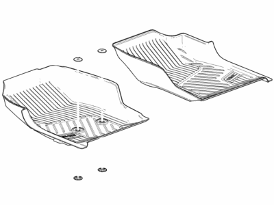 GM 84708356 First-Row Premium All-Weather Floor Liners in Cocoa with Chrome GMC Logo