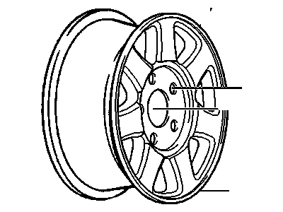 GM 9593095 Wheel Rim-16X7 *Chrome