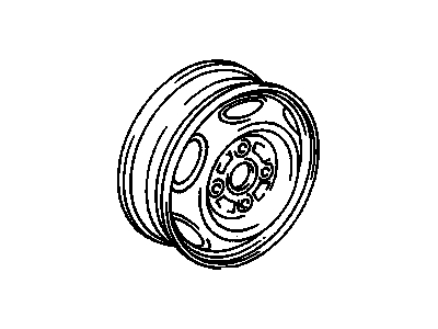 GM 94853758 Wheel, 14X5.5 *Black