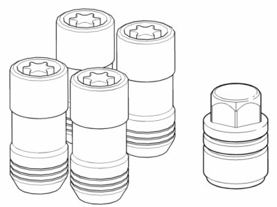 GM 85640458 NUT-SPL SECURITY WHL LK *INSTALL 0.10
