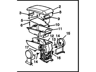 GM 25845924 Armrest Assembly