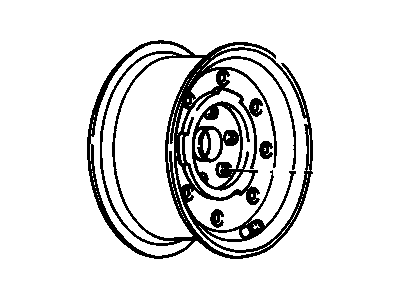 GM 12329314 Wheel Rim Unit - 15 X 6.5 Aluminum