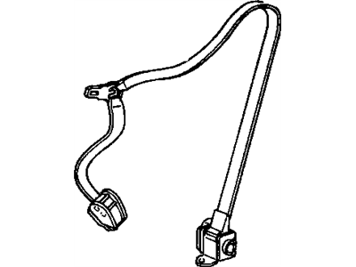 GM 12533379 Front Seat Center Belt Kit (Buckle Side) *Gray