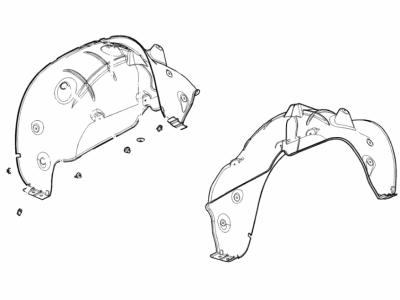 GM 84263801 Rear Wheelhousing Liner Set