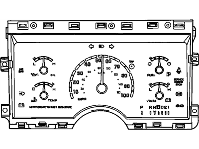 GM 16152443 Lens, Instrument Cluster