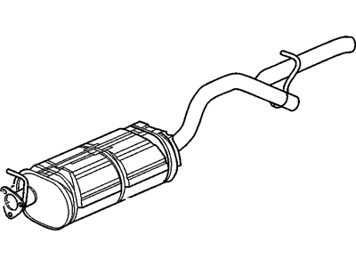 GM 15756877 Exhaust Muffler Assembly (W/ Exhaust Pipe & Tail Pipe)