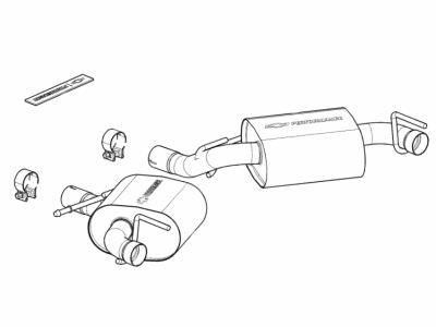 GM 84578422 3.6L Axle-Back Dual Exit Exhaust Upgrade System