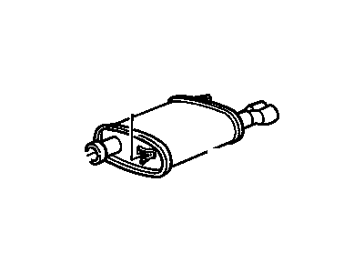 GM 22593884 Exhaust Muffler Assembly (W/ Exhaust Pipe & Tail Pipe)