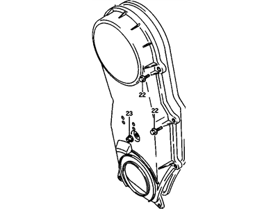 GM 91172360 Cover, Timing Belt Front