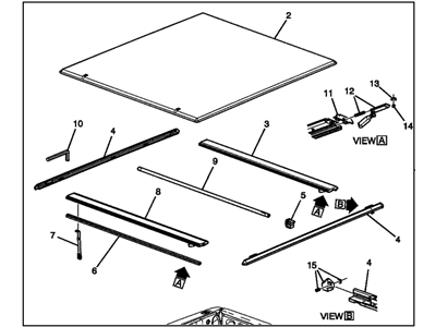 GM 84023771 Long Box Soft Tri-Fold Tonneau Cover with Bowtie Logo