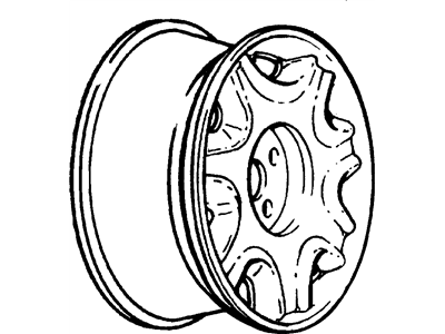 GM 9593096 Wheel Rim-16X7 *Silver