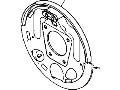 GM 18014504 Backing Plate Asm - Rear Drum Brake (LH)