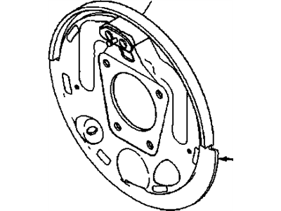 GM 18014505 Backing Plate Asm - Rear Drum Brake (RH)