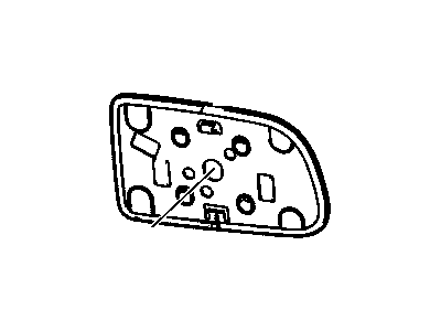 GM 19159237 Mirror, Outside Rear View (Reflector Glass & Backing Plate) *LH