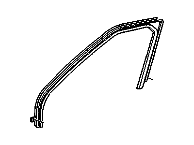 GM 10319853 Weatherstrip Asm-Front Side Door Window *Black