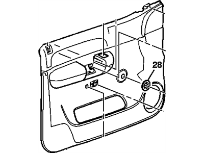 GM 23402962 Trim Asm-Front Side Door *Titanium