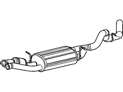 GM 15798954 Muffler Asm-Exhaust (W/ Exhaust & T/Pipe & 3W