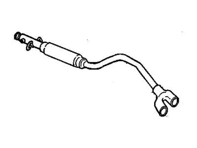 GM 25641856 Exhaust Muffler Assembly RH (W/Resonator, Exhaust & Tail Pipe)