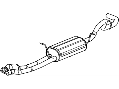 GM 15147356 Muffler Asm-Exhaust (W/ Exhaust & T/Pipe & 3W