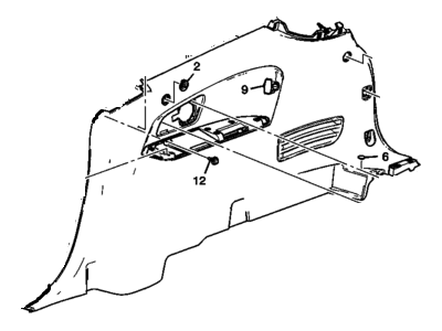 GM 23335251 Quarter Trim Panel