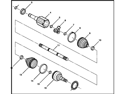 GM 13390551 Axle Shaft Assembly
