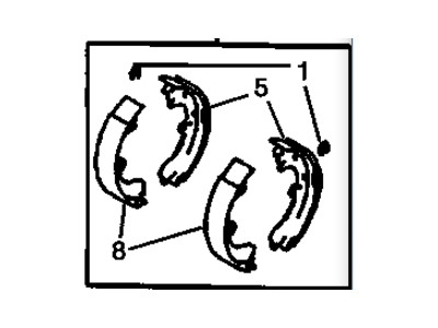 GM 89027241 Shoe Kit, Rear Brake