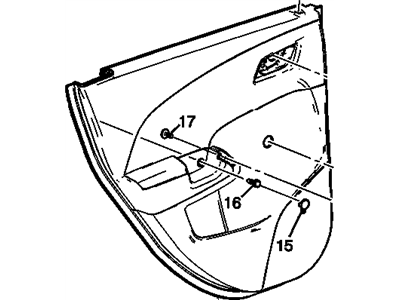 GM 95351601 Trim Asm-Rear Side Door *Black
