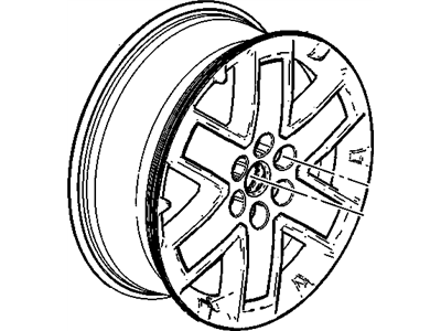GM 22830685 Wheel Rim-20X7.5J Aluminum 50 Outside 132X6Xm14 Bellcrank *Chrome