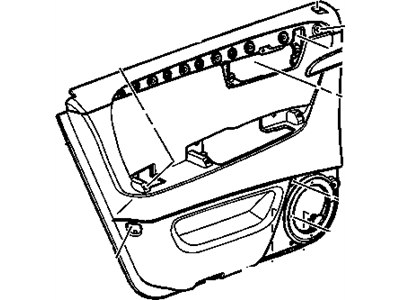 GM 20805912 Trim Asm-Rear Side Door *Titanium