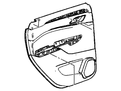 GM 20890780 Trim Asm-Rear Side Door *Jet Black