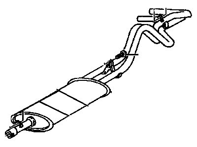GM 15611402 Exhaust Muffler Assembly (W/ Exhaust Pipe