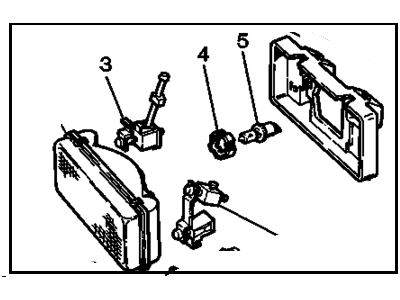 GM 16515576 Headlamp Lamp Assembly