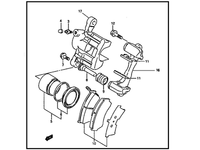 GM 30019360 Caliper, Front Brake