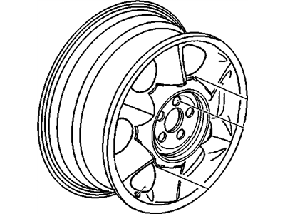 GM 25620004 Wheel Rim-16X7(Tire & Wheel Rim Drwg/Original Housed*Silver Spark
