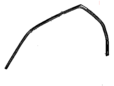 GM 10351049 Weatherstrip Asm-Front & Rear Side Door Upper Auxiliary