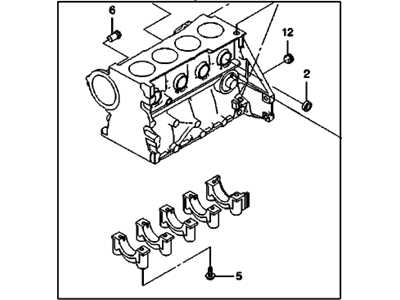 GM 96814875 Cylinder Block